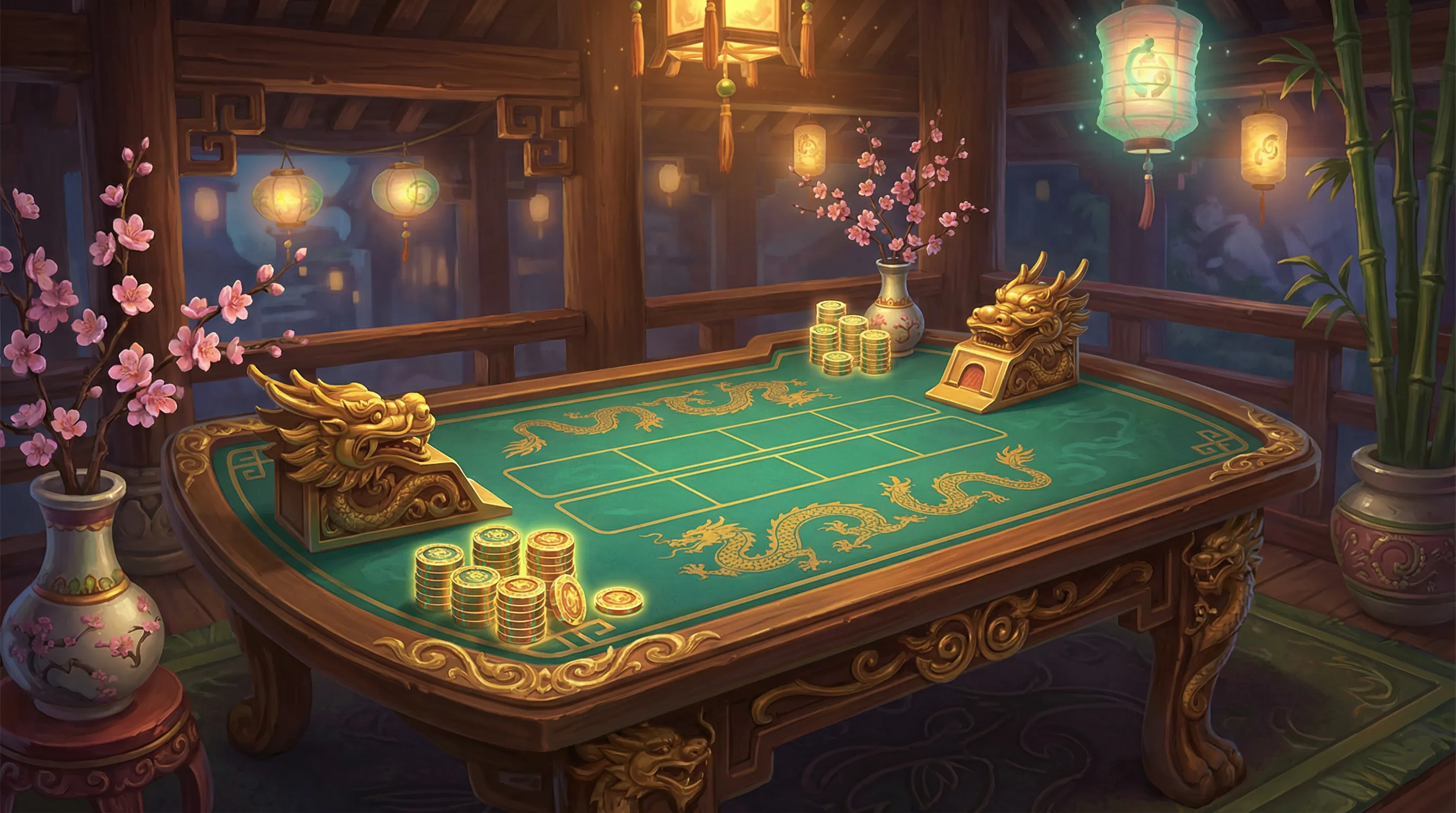 Mesa de bacará elegante no cassino online geralbet