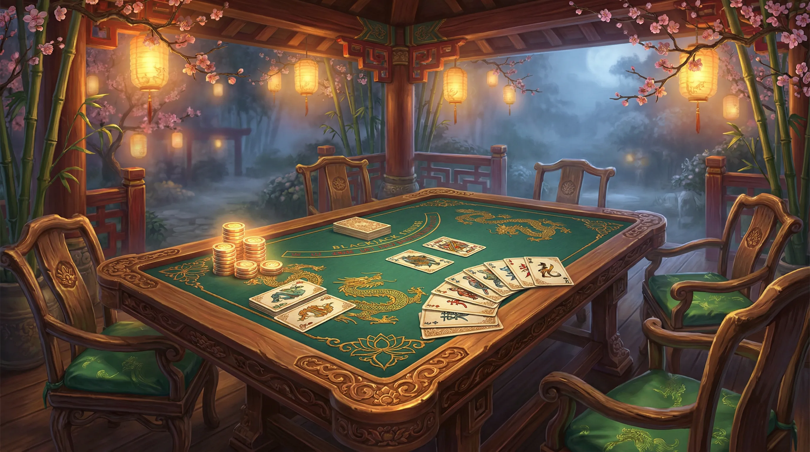 Mesa de blackjack 21 pontos no cassino geralbet